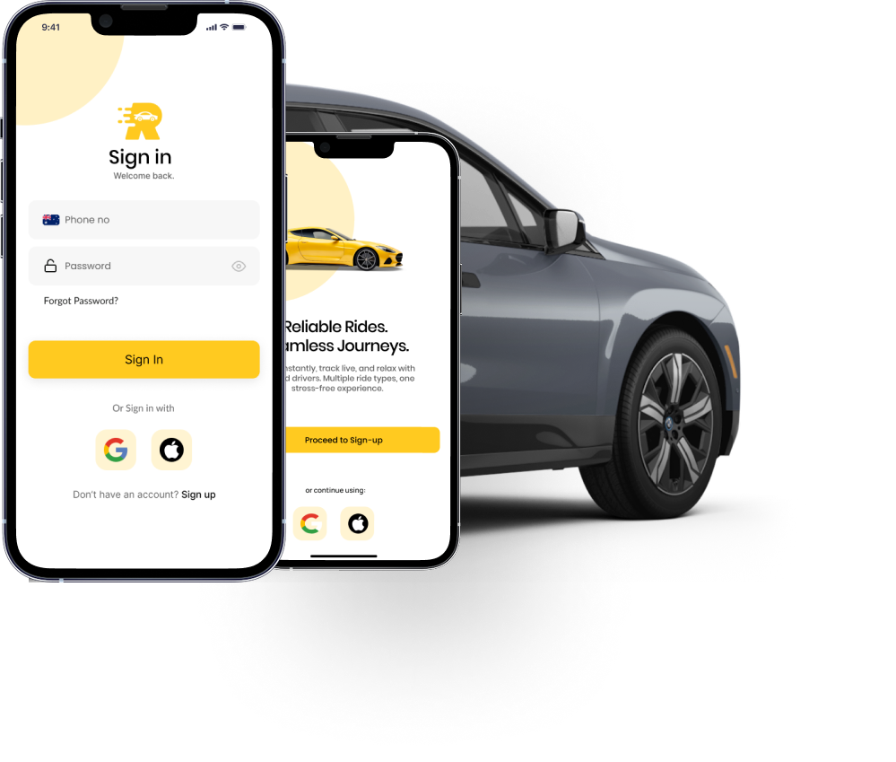 Interface mobile Taksi